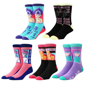 Ghost Flies YuYu Hakusho 5 Pack Crew Socks