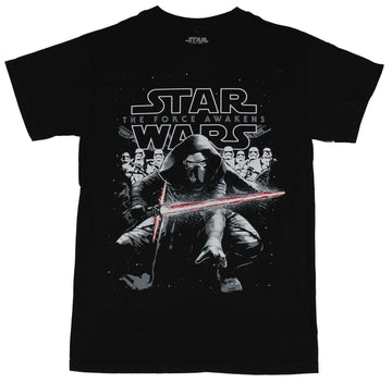Star Wars Force Awakens  Mens T-Shirt - Kylo Ren Leads Stormtrooper Army