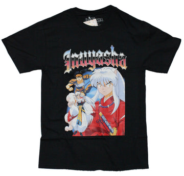 Inuyasha Mens T-Shirt -Trio Under Metallic Logo