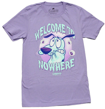 Courage the Cowardly Dog Mens T-Shirt - Dripping "Welcome to Nowhere"