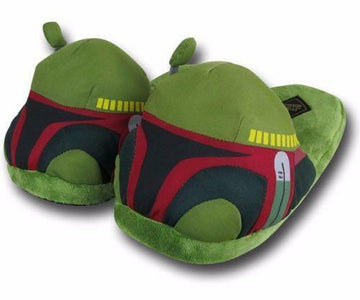 Star Wars Boba Fett Green Plush Helmet Slippers