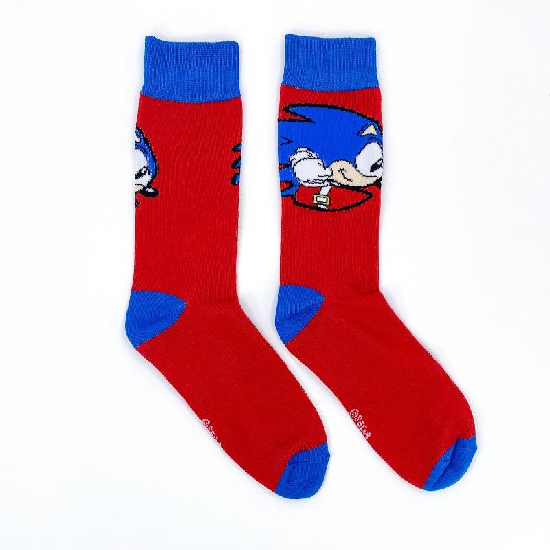 Sonic the Hedgehog Crew Socks - Red/Blue - 3pk