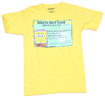 Spongebob Squarepants Mens T-Shirt  - Bikini Bottom Driver License Image
