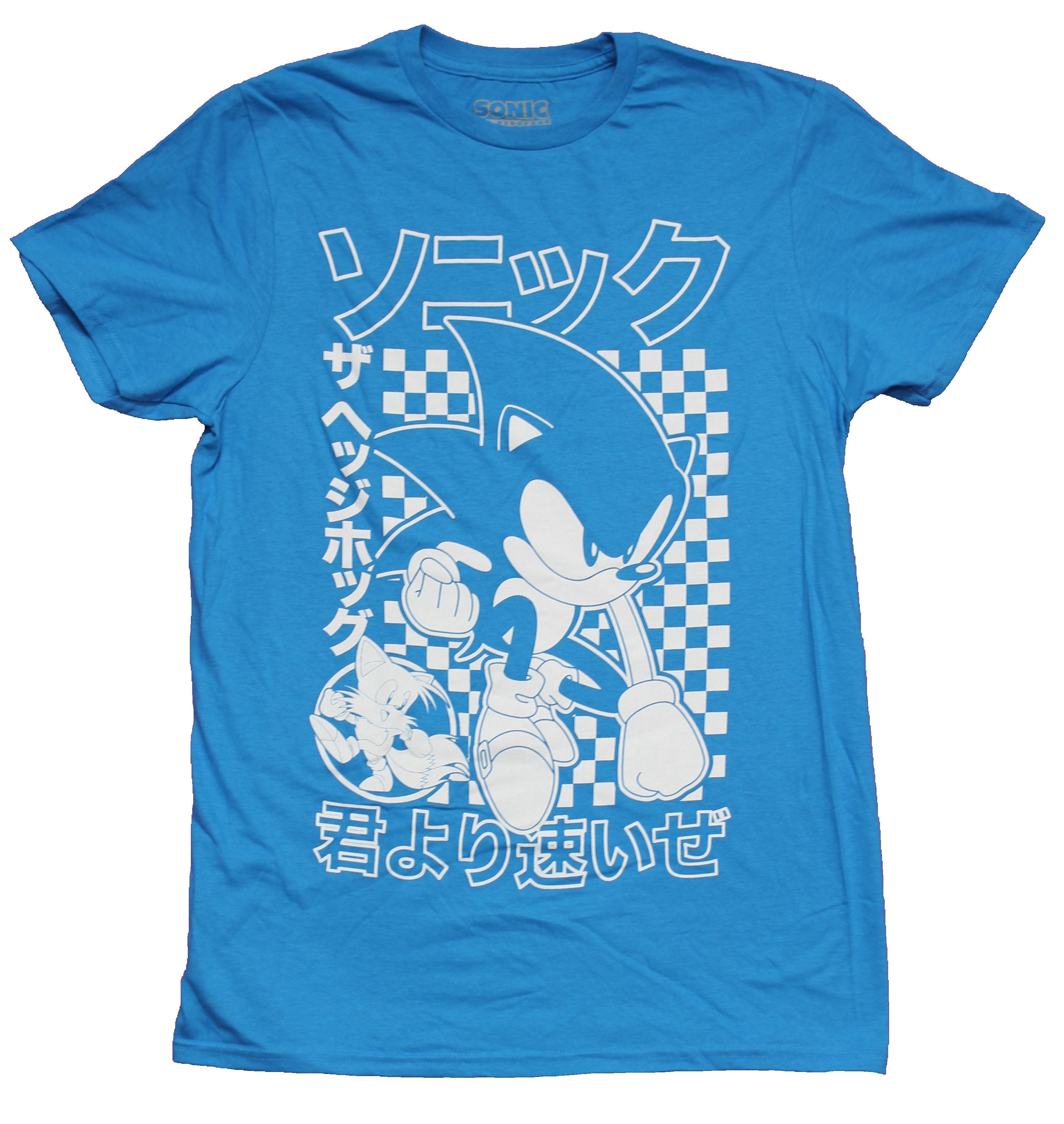 Sonic the Hedgehog Mens T-Shirt - Kanji Sonic Outline Art