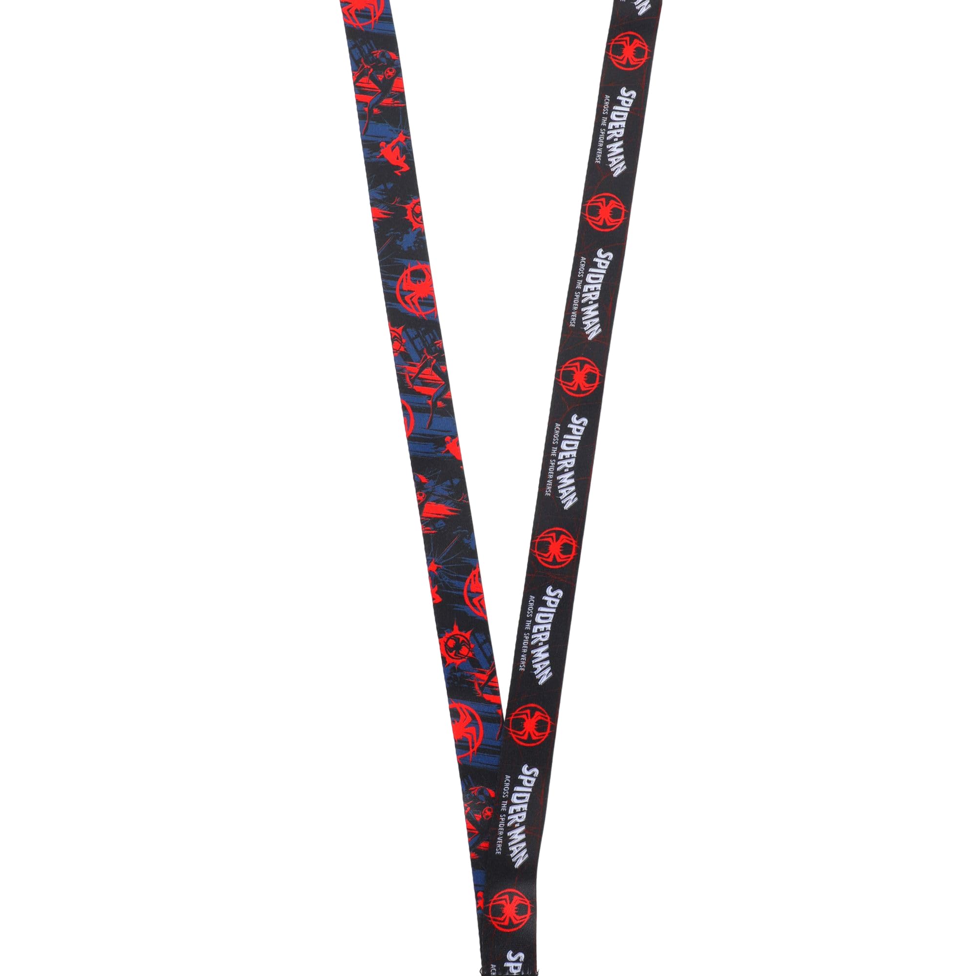 Spider-Man Across The Spider-Verse Logo 22 Inch Black Lanyard With ID Sleeve