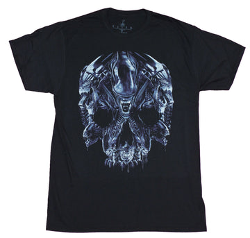 Aliens Mens T-Shirt- Classic Hive Aliens Make A Skull Image