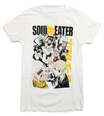 Soul Eater Mens T-Shirt - Giant Group Under Name Logo Image