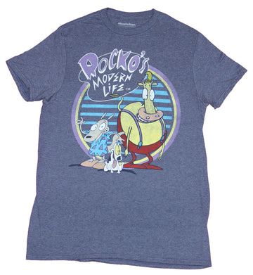 Rocko's Modern Life Mens T-Shirt - Trio Under Retro Style Logo