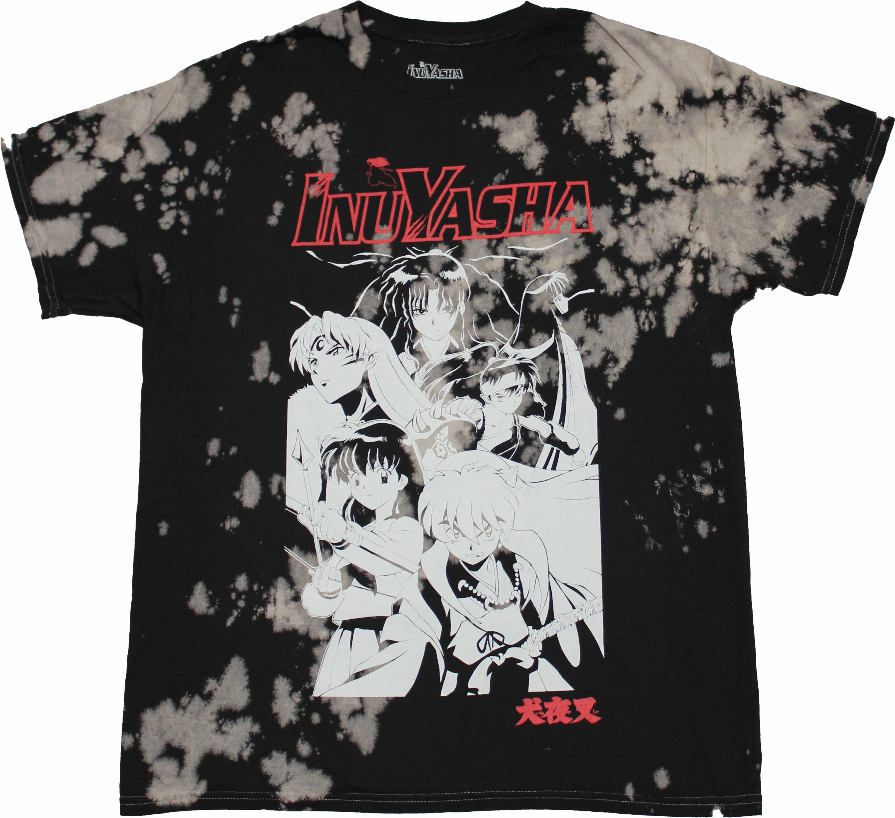 Inuyasha Mens T-Shirt - Washed group Outline Image