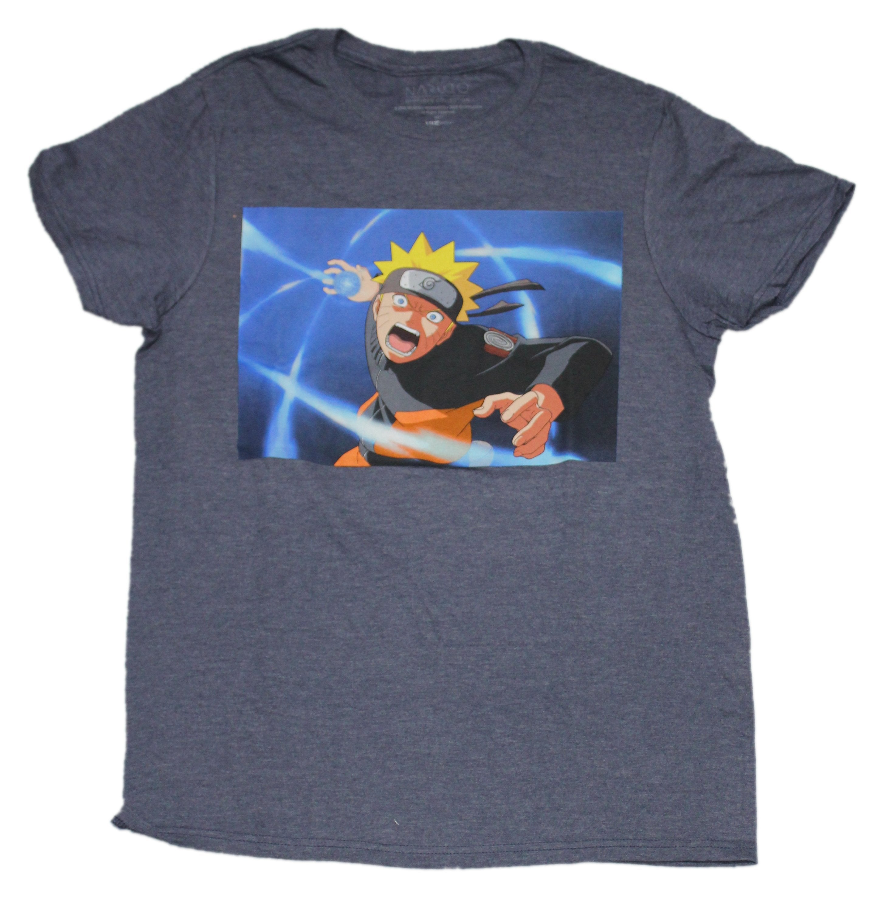 Naruto Shippuden Mens T-Shirt - Blue Attack Box Image