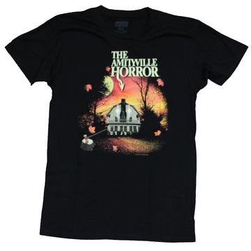 The Amityville Horror Mens T-Shirt - Glowing Orange Red Sky Scary House Image