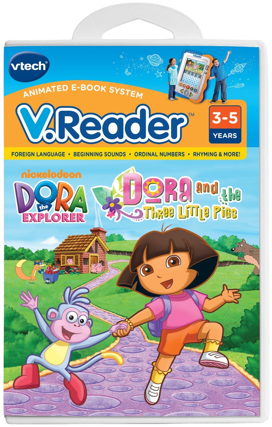 V.Reader Animated E-Book Cartridge - Dora and  the Three Little Pigs