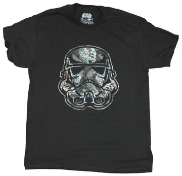 Star Wars Mens T-Shirt  - Floral Design Stormtrooper Head Engine