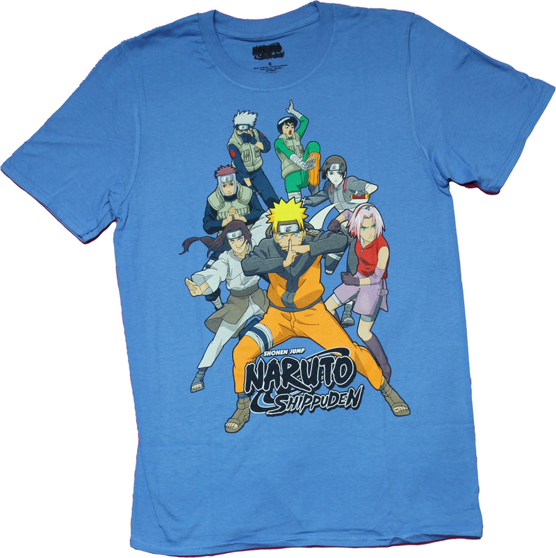 Naruto Shippuden Mens T-Shirt - Group  Fighting Sce