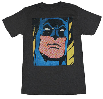 Batman (DC Comics) Mens T-Shirt - Giant Big Styled Print Batman Face
