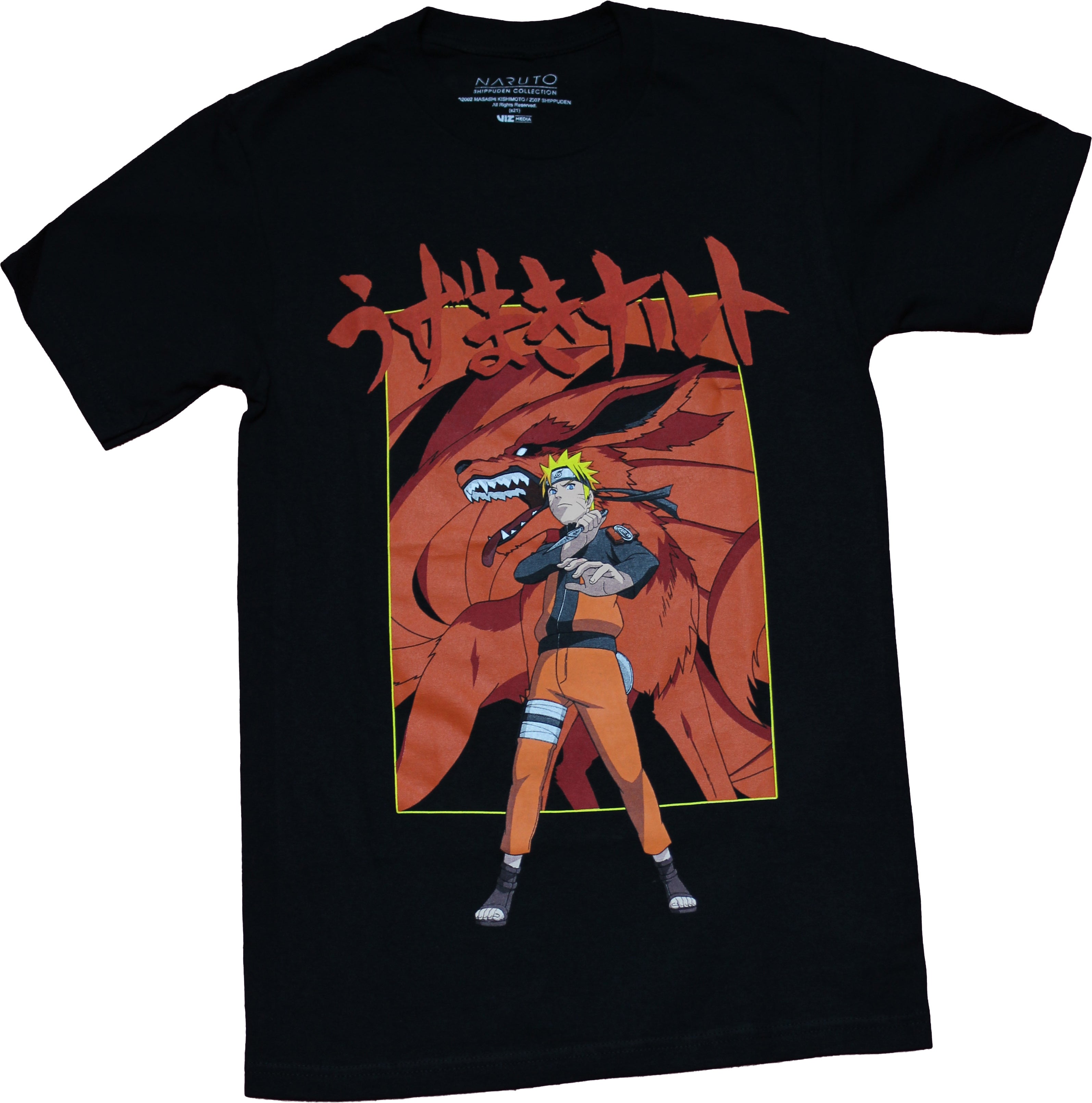 Naruto Shippuden Mens T-Shirt - Naruto Front Sasuke Back Art