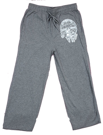 Star Wars Millenium Falcon Logo Mens Lounge Pajama Pants