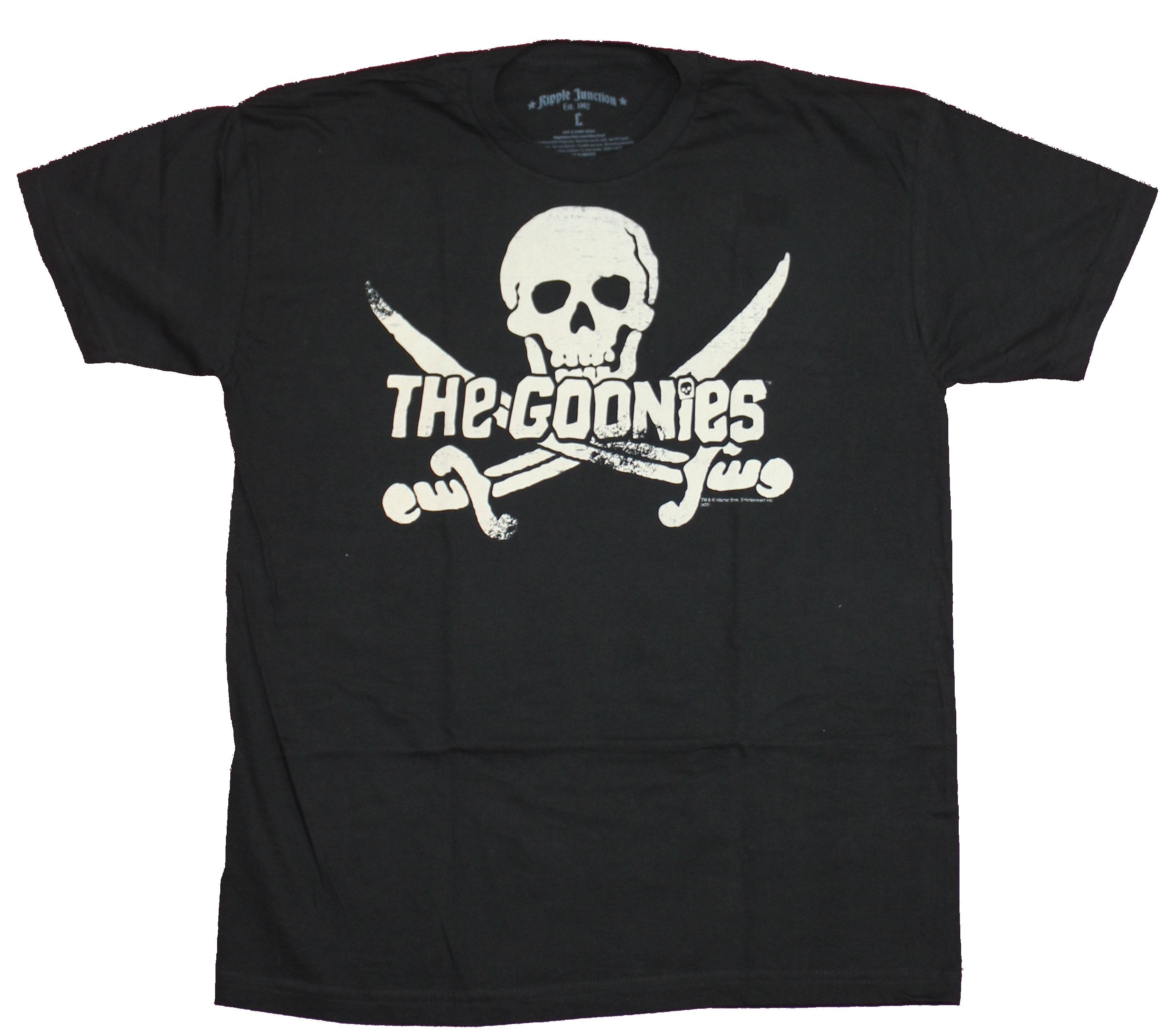 The Goonies Mens T-Shirt  - Skull & Crossed Swords Cream Skull