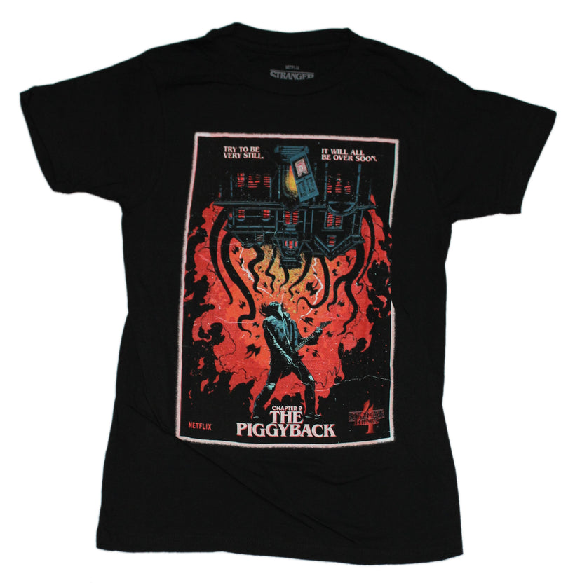 Stranger Things Mens T- Shirt - Chapter 9 The Piggyback