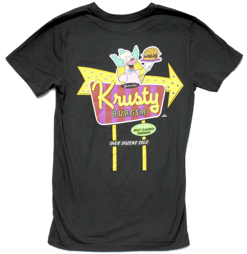 The Simpsons Mens T-shirt - Krusty Burger Logo Lapel & Road Sign