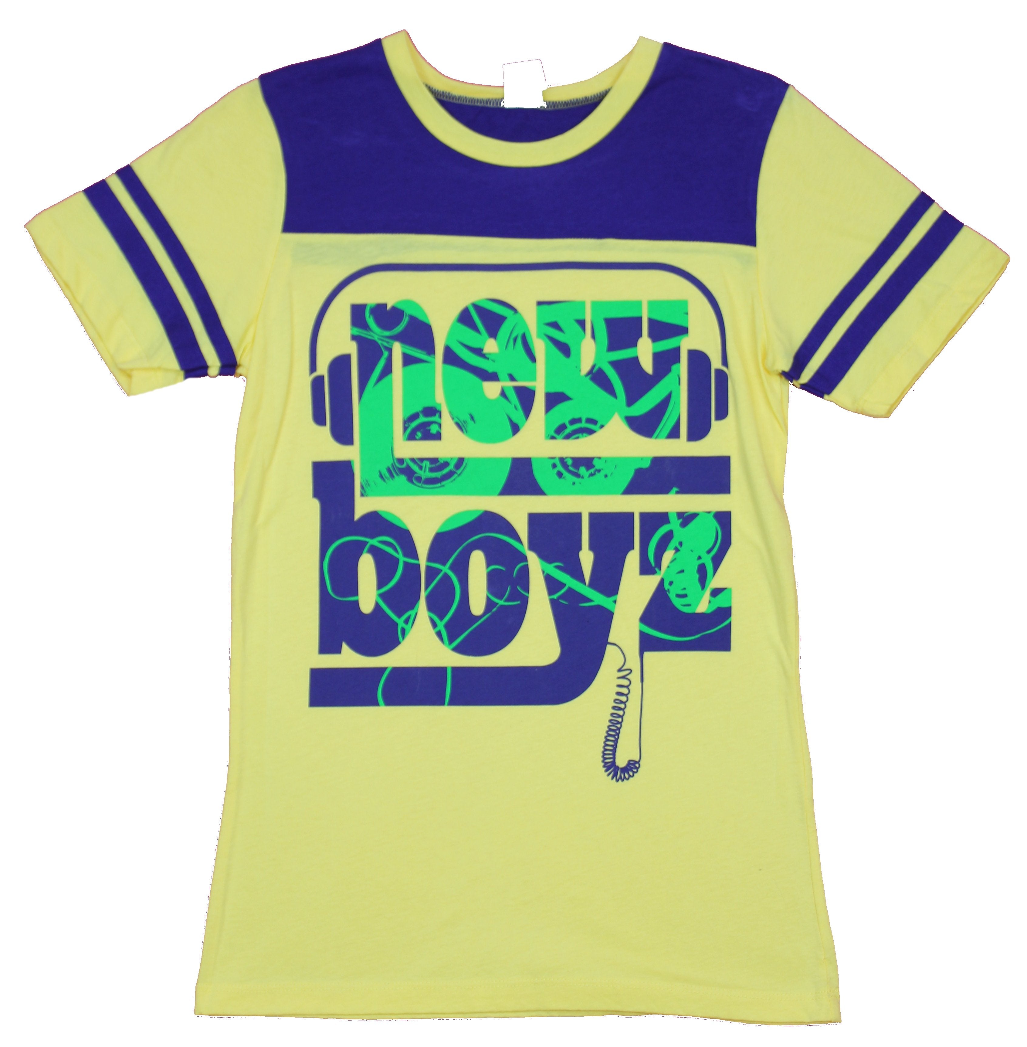 New Boyz Girls Juniors T-Shirt  - Headphone Cord in Logo Image