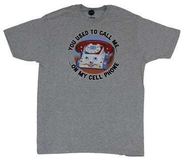 Mattel Mens T-Shirt -  You Used to Call Me on My Cell Phone Chatter Phone