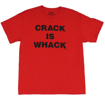 Crude Attitude Mens T-Shirt - "Crack is Whack!" Block  Letter Logo