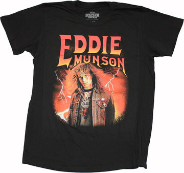 Stranger Things Mens T-Shirt - Eddie Munson Orange Excitement