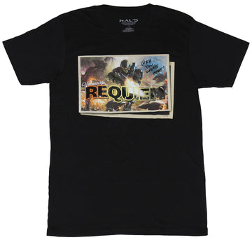Halo Mens T-Shirt  - Welcome to Requiem Wish you Were Here Postcard Image