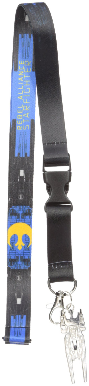 Bioworld Men's Star Wars Rogue One Blue Squadron Lanyard