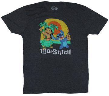Lilo & Stitch (Disney) Mens T-Shirt - Hulu Dancing Lilo and Stitch