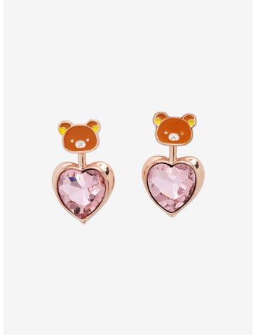 Sanrio / San-X Rilakkuma Heart Gem Pendant Earrings