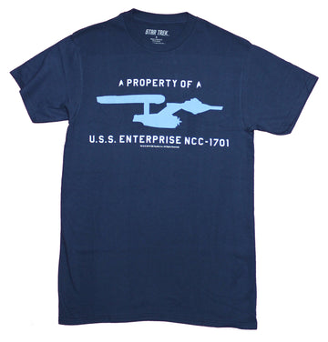 Star Trek Mens T-Shirt - Property of U.S.S. Enterprise NCC-1701 Ship Image