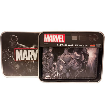 Marvel Avengers Thanos Bifold Wallet in a Decorative Tin Case, Multi