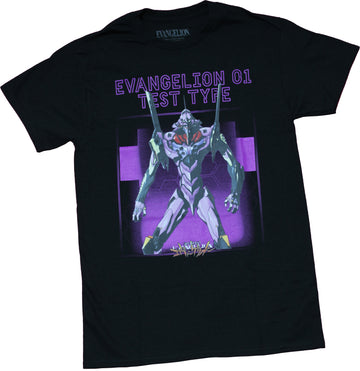 Evangelion Mens T-Shirt - 01 Test Type Mech on  Box