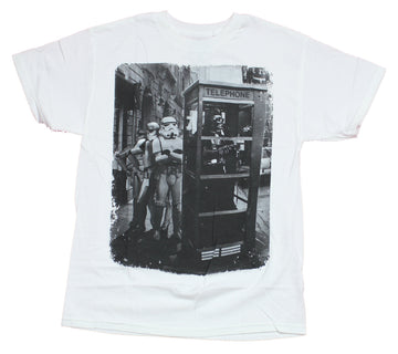 Star Wars Mens T-Shirt - Darth Vader Get in Line Phone Booth