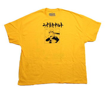 Naruto Shippuden Mens T-Shirt - Outline Box Front Kanji Multi Image Back