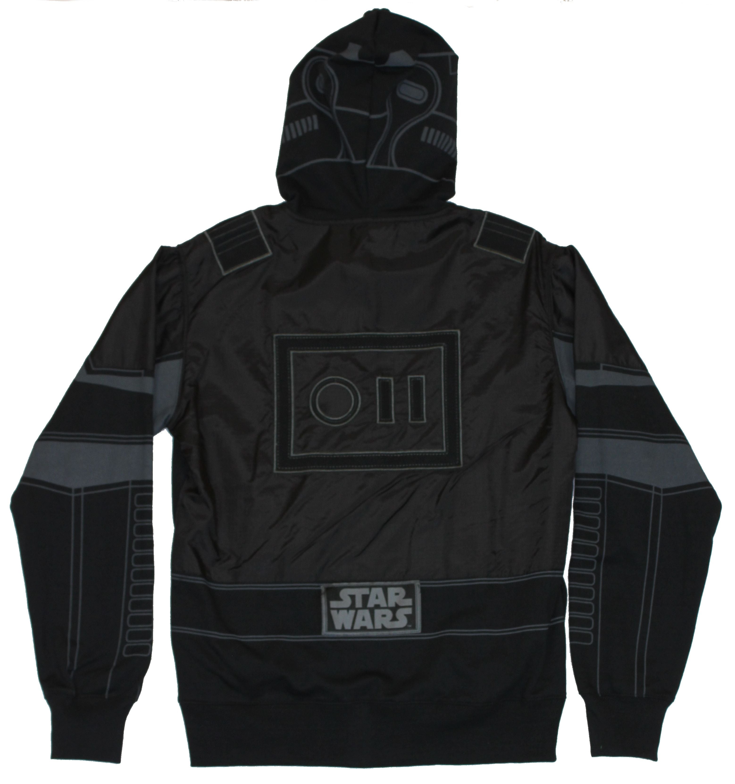 Star Wars Mens Zip Up Hoodie Sweatshirt -  Shadow Trooper Costume Image