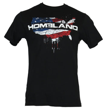 Homeland Mens T-Shirt -Dripping American Flag USA Logo Image