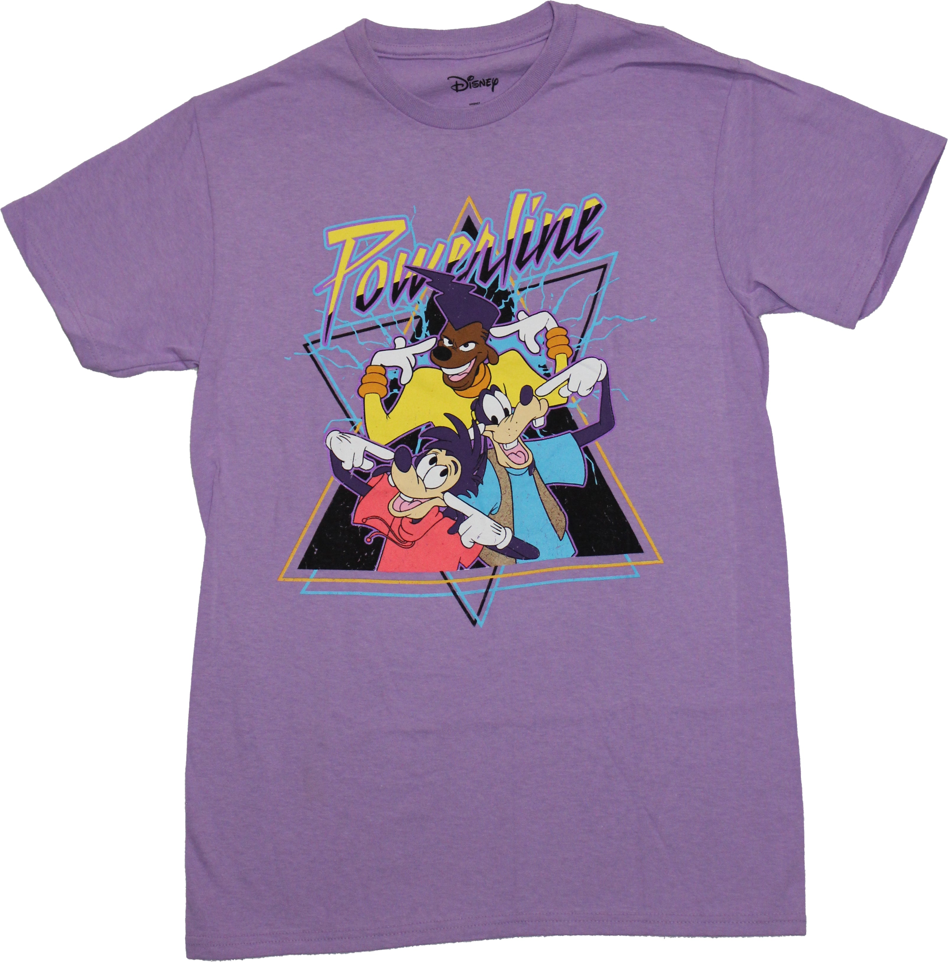 Powerline Mens T-Shirt - Goofy Triangle  Trio in Star Under Name