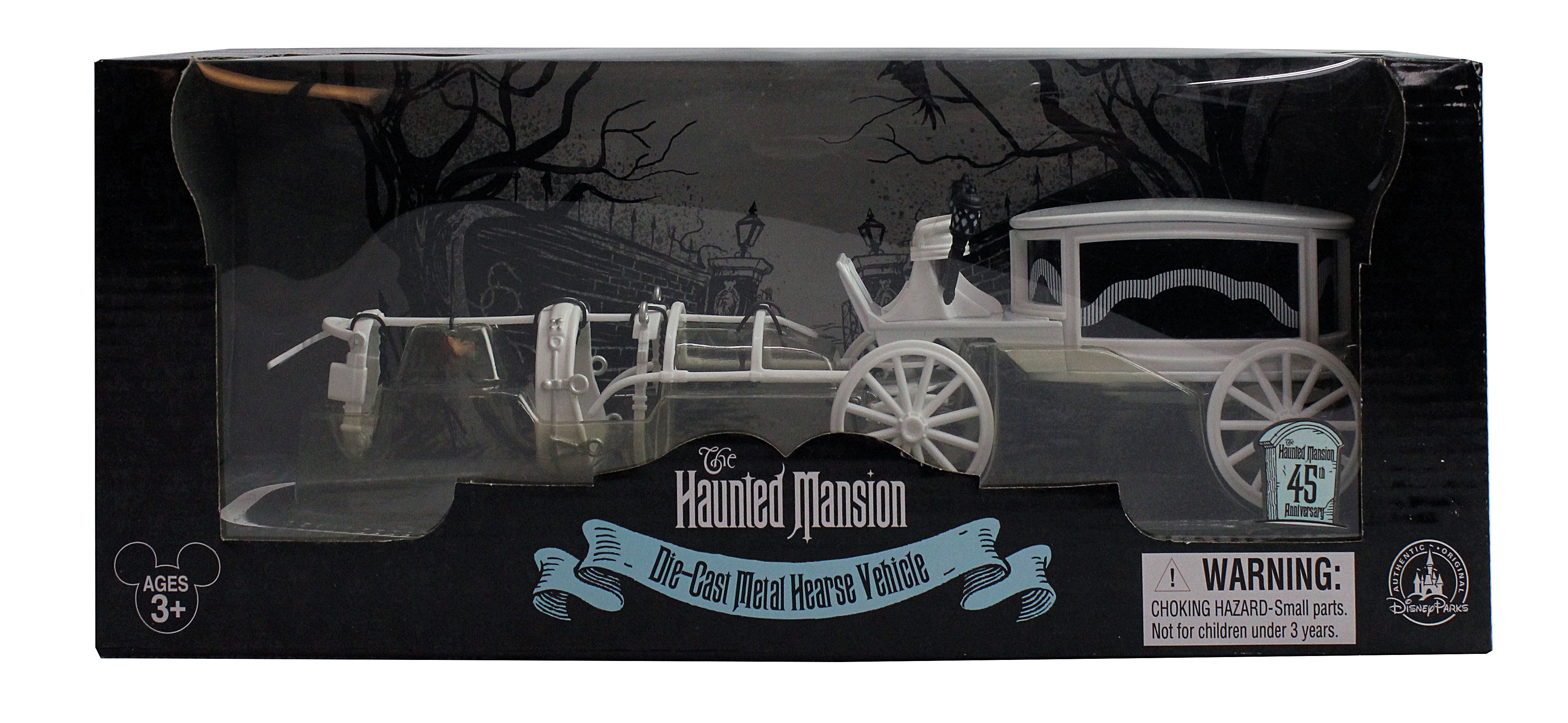 Disney Parks 45th Anniversary Haunted Mansion Die-Cast Metal Hearse Vehicle