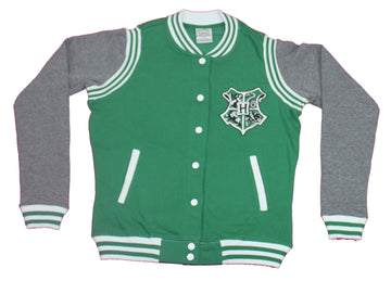 Harry Potter Mens Lettermans Jacket - 07 on Back Crest on Front Gray Sleeves