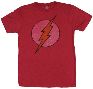 Flash (DC Comics) Mens T-Shirt - Inside Reverse Classic Logo Print