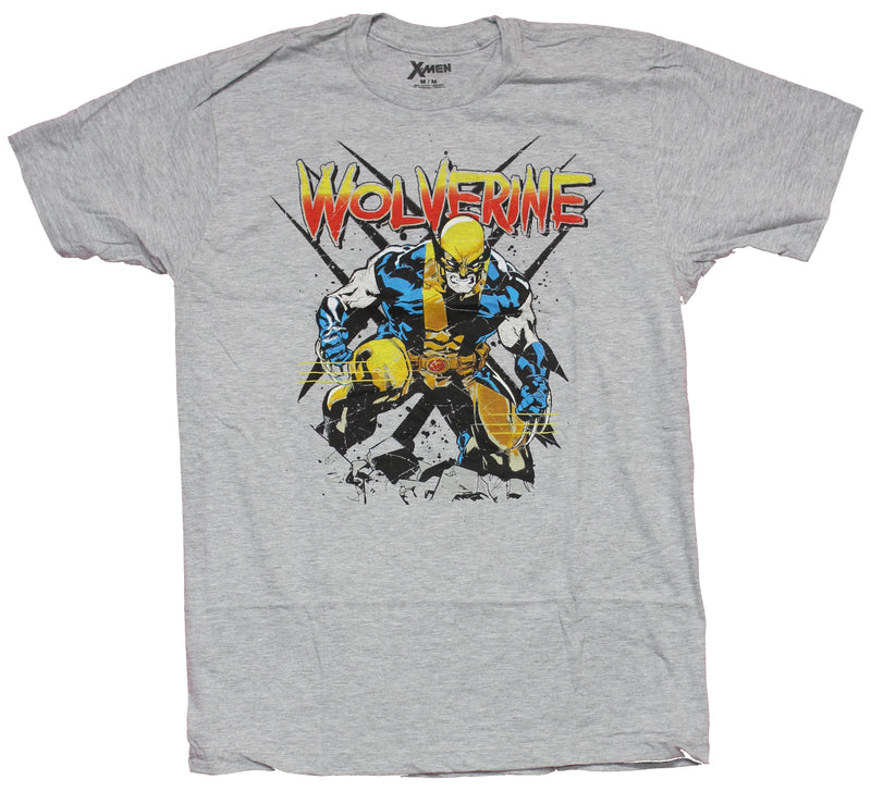 Wolverine  Mens T-Shirt - Battle Ready Under  Yellow Name