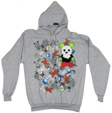 Disney Vinylmation Mens Hoodie - Line Drawing of Disney Character GreenHighlight