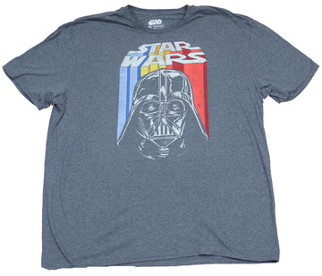 Star Wars Mens T-Shirt - Rainbow Drop Word Logo Vader Head