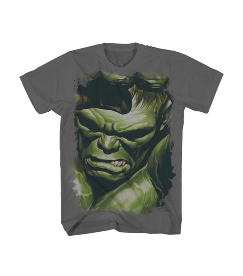 Hulk (Marvel Comics) Mens T-Shirt - Giant Serious Grimmace Face