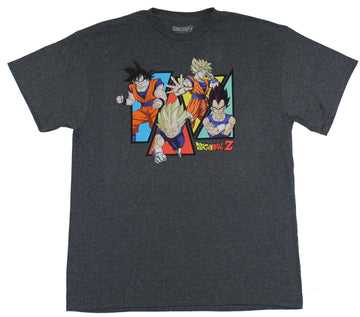 Dragon Ball Z Mens T-Shirt - Triangled 4 Character Image