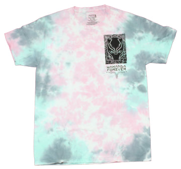 Black Panther Mens T-Shirt - Wakanda Forever Lapel Long Live The King Back