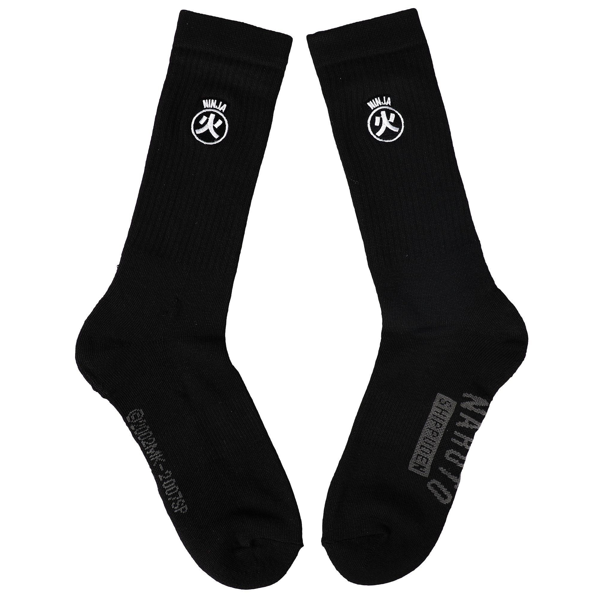 Naruto Embroidered Black Athletic Crew Socks (3-Pack)
